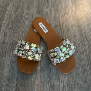 Steve Madden Brielle Jeweled Slide Sandals
